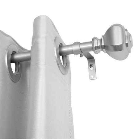 UTOPIA ALLEY Utopia Alley D12N 0.75 in. Single Decorative Drapery Adjustable Curtain Rods for Windows 28 to 48 in. - Nickel D12N